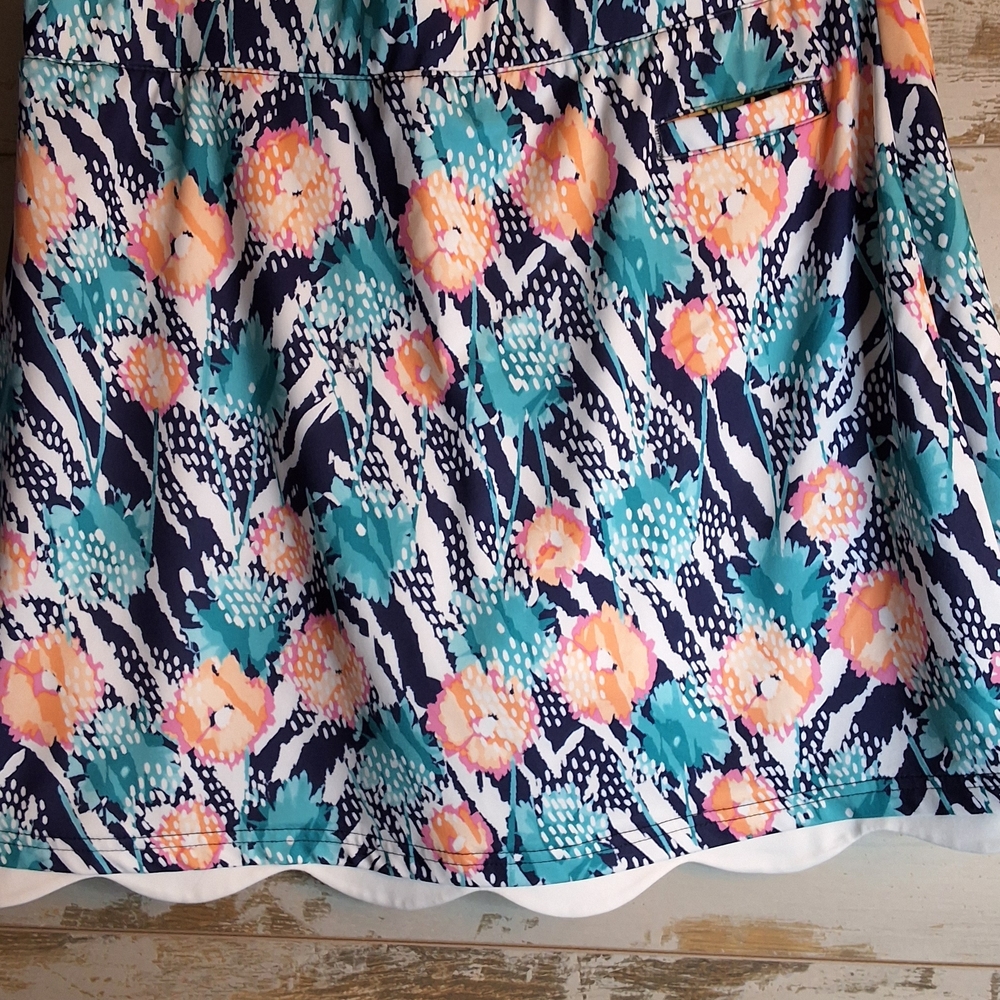 Pebble Beach Floral Golf Skort Dry Luxe Large